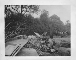 Wwii Summer 1944 Us Army 35th Evac Hosp France Photo 1 Wrecked German Airplane