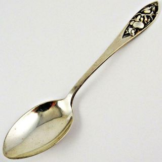 Vintage Charles M.  Robbins & Co.  Pearl Blossom Demitasse Sterling Silver Spoon
