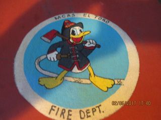 Wwii Disney Donald Duck Usmc Mcas El Toro Fire Dept Flight Jacket Patch