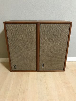 Vintage Klh Model Twenty Four 24 Walnut Speakers Vgc Matched Pair