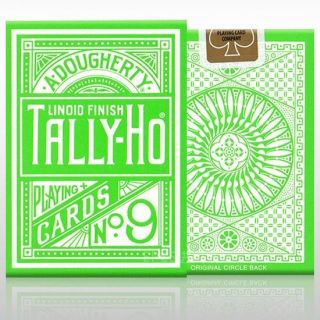 Tally Ho Reverse Circle Back Playing Cards (green) Limited Edition Tally - Ho Deck