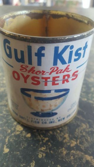 Vintage Gulf Kist Oyster Tin Can.  Orleans