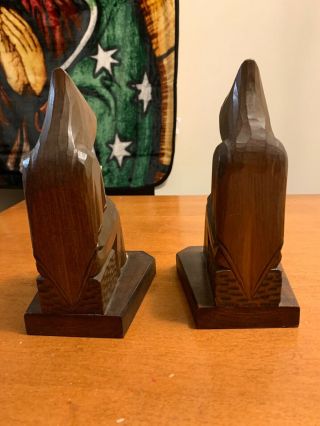 Vintage,  Unique Wooden Monk Bookends. 3