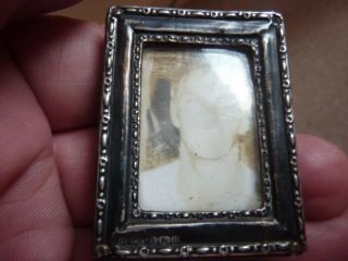 Antique Sterling Silver Miniature Photo Picture Frame By Green & Cadbury
