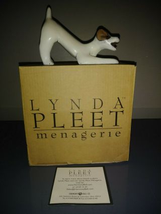Vintage Lynda Pleet Jack Russell Dog Figurine,  Signed By The Artist
