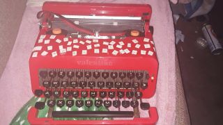 Vintage Olivetti Valentine Portable Typewriter Mid Century