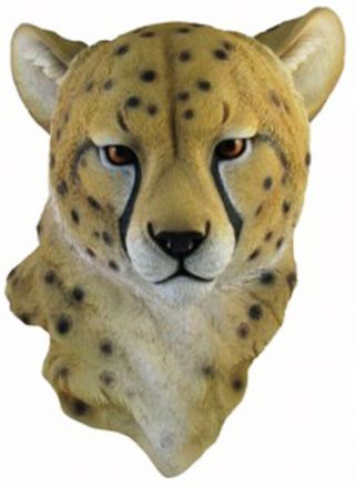 Kian Hanging Cheetah Head Statue Figurine Dwk L12 " H16 " W6 "
