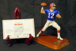 Danbury Jim Kelly Quarterback Nfl Football Figurine Buffalo Bills With Coo