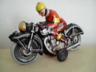 Old tin toy motorcycle WG - Tippco 60 ' s made in Western Germany 2