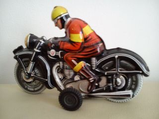 Old tin toy motorcycle WG - Tippco 60 ' s made in Western Germany 3