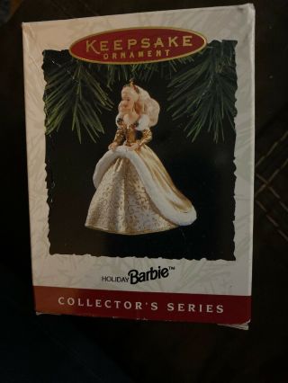 1994 Collectors Series Holiday Barbie Hallmark Keepsake Ornament Christmas 2