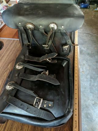 Harley Davidson Vintage Leather Side Saddle Bags.