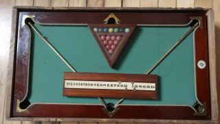 Antique Mahogany J P Mannock Miniature Nuku Snooker Billiard Table 1890