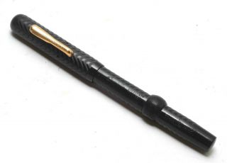 Vintage Conklin Crescent Filler 20 Black Rubber Fountain Pen 14k Gold Nib