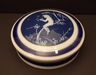 Limoges Pate Sur Pate Large Round Lidded Dresser Box By Camille Tharaud