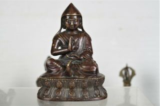 Fabulous Antique Chinese/tibetan Bronze Buddha