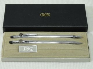 Vintage 1967 Advertise Gulf Oil Co A.  T Cross Pen Pencil Set Gulf Old Stock