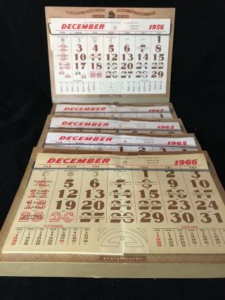 Vintage Calendars From Mobilgas - Anderson Bros.  Oil.  Co.