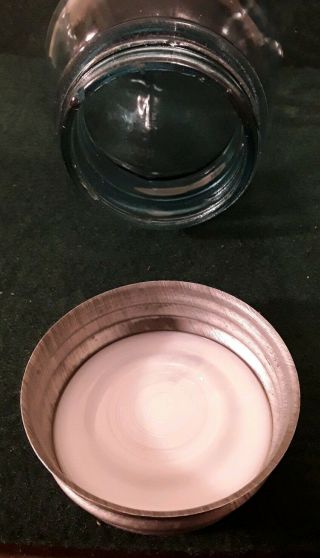 Blue Ball Perfect Mason Canning Fruit Jar / Zinc Lid / Both Marked 25 / Drop A 2