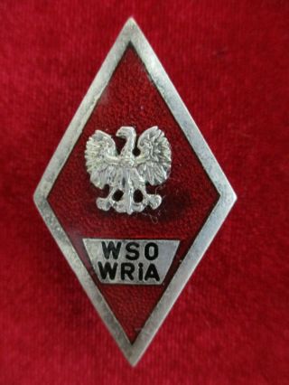 Poland Polish R Higher Officers School Graduation Badge Wso Wria Order Medal Ww2