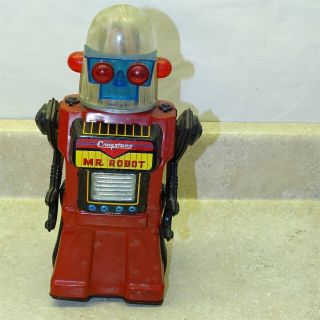 Vintage Japan Tin Cragstan Mr.  Robot Space Toy,  Battery Op,  Parts Piece