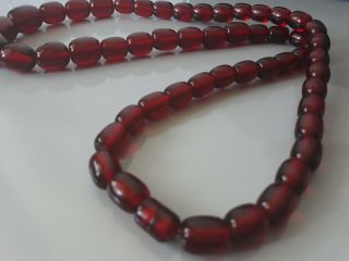 Vintage Estate FAUX Cherry Amber SIMULATED Bakelite Necklace 132 Grams 2