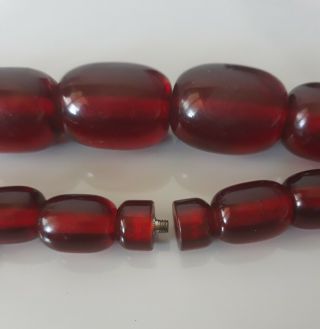 Vintage Estate FAUX Cherry Amber SIMULATED Bakelite Necklace 132 Grams 3