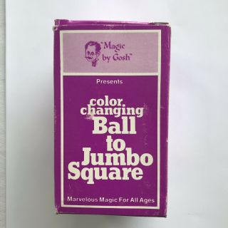Vintage Color Changing Ball To Jumbo Square by Gosh - Close - Up Magic Trick 3