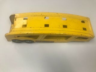 Vintage STRUCTO Auto Transport Car Hauler TRAILER ONLY Pressed Steel Yellow 2
