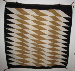Vintage Native American Weaving Woven Rug Saddle Blanket Indian 33 " X 33 " Navajo