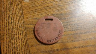 Rare Old Vintage Indiana University Bloomington Student Dorm Room Key Chain Fob