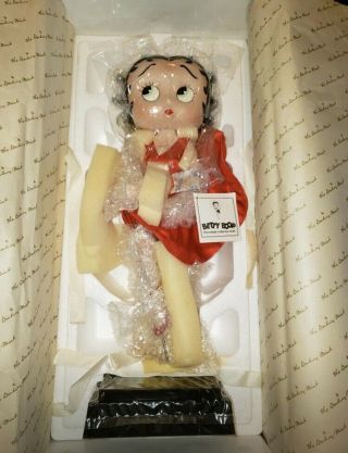 Vintage 1995 Danbury Porcelain Betty Boop Doll Red Dress W/ Marilyn Pose ❤️