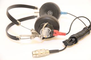 Vintage Telephonics Dantec Tdh - 39p Headphones Audiometer Aviation Headset 10 Ohm