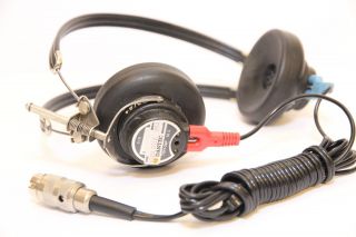 Vintage Telephonics Dantec TDH - 39P Headphones Audiometer Aviation Headset 10 Ohm 3