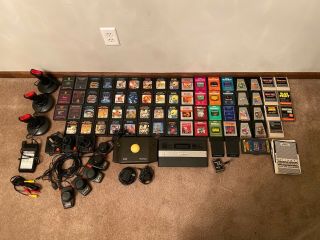 Really Vintage Atari System W/ Large Amount Of Games And Controllers