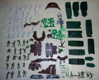 Marx Battleground,  Navarone Desert Fox Play Set Parts And More Toy Army Tank