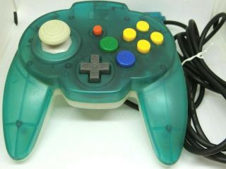 Nintendo 64 Hori Pad Mini Controller Clear Blue From Japan N64 &