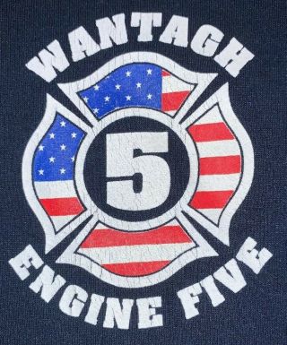 Wantagh Fire Department Nassau County York T - Shirt Sz L Fdny Lafd Wfd