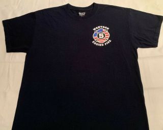 Wantagh Fire Department Nassau County York T - Shirt Sz L FDNY LAFD WFD 3