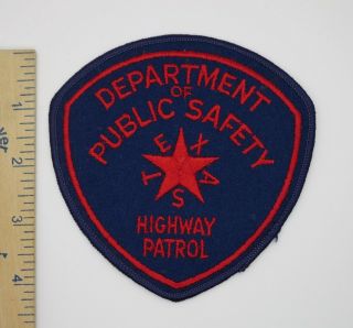 Texas Department Of Public Safety Highway Patrol Patch (blue) Vintage