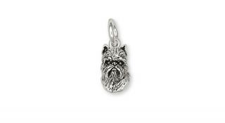 Brussels Griffon Charm Handmade Sterling Silver Dog Jewelry Gf10 - C