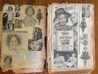 1930s Hollywood Movie Star Scrap Book Pages Ads Articles Shirley Temple Astaire
