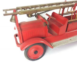 Antique Keystone Packard no.  79 Aerial ladder toy fire truck paint 3