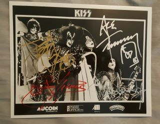 Kiss Signed Dynasty Era Vintage 8x10 Photo By 4 Members