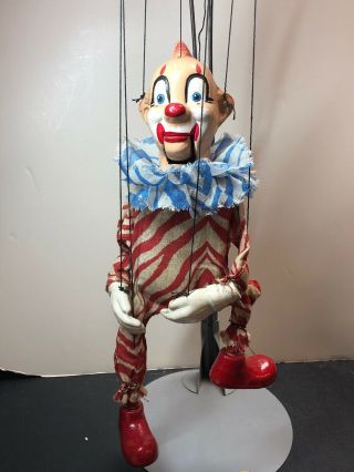 15.  5” Antique Vintage 1950’s Howdy Doody Cara Belle Puppet Marionette Clown S
