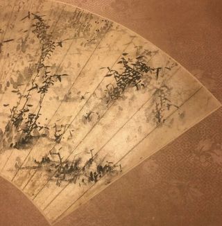 19 C.  Antique Chinese Fan Painting on Paper Signed 3