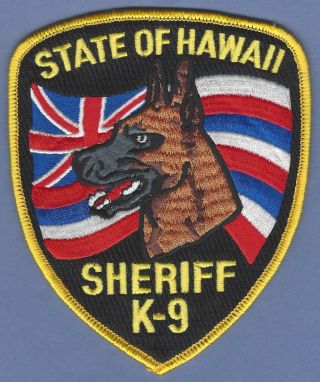 State Of Hawaii Sheriff K - 9 Unit Shoulder Patch