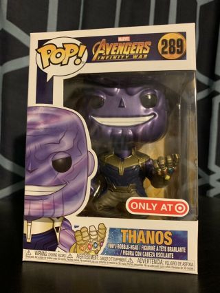 Funko Pop Marvel Avengers Infinity War Metallic Purple Thanos 289 Target Excl