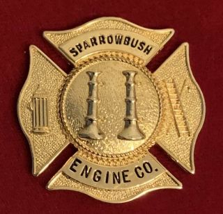 York Fire Department Hat Badge Vintage Obsolete Fd Engine Co Rare (on)