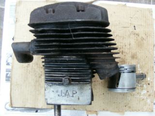 Vintage Jap Engine 600cc Sv Cylinder Barrel,  Head,  Piston,  Valves,  Tappet Cover.